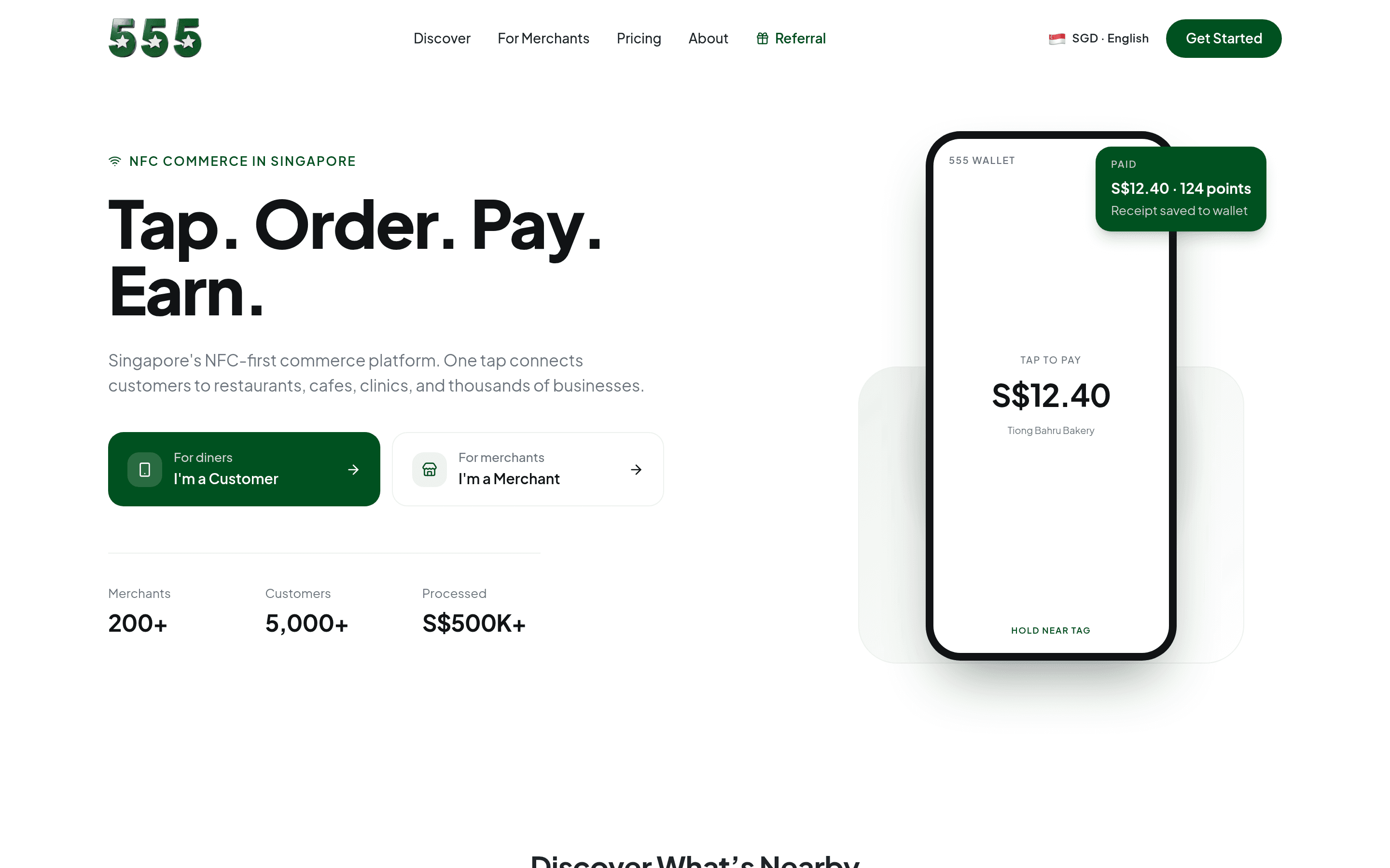555 Group homepage screenshot